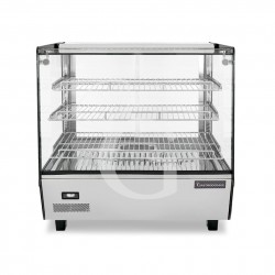 Warmhaltevitrine (120 Liter), Edelstahl und Glas, 3 Etagen, +30°C/+90°C,  B 678 mm X T 568 mm X H 686 mm