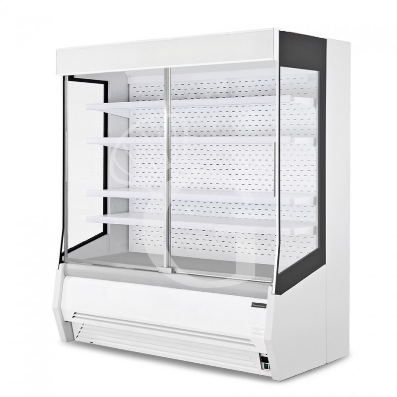 Wandkühlregal "Mirko", Umluftkühlung, Schiebetüren, Temperatur +1°C/+10°C, L 2560 mm