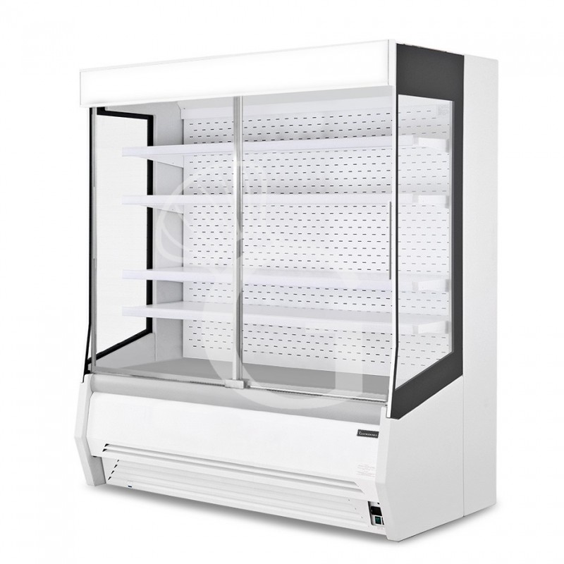 Wandkühlregal "Mirko", Umluftkühlung, Schiebetüren, Temperatur +1°C/+10°C, L 2560 mm