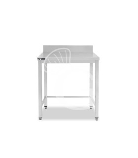 Edelstahltisch mit Aufkantung, B 400 mm X T 600 mm X H 950 mm