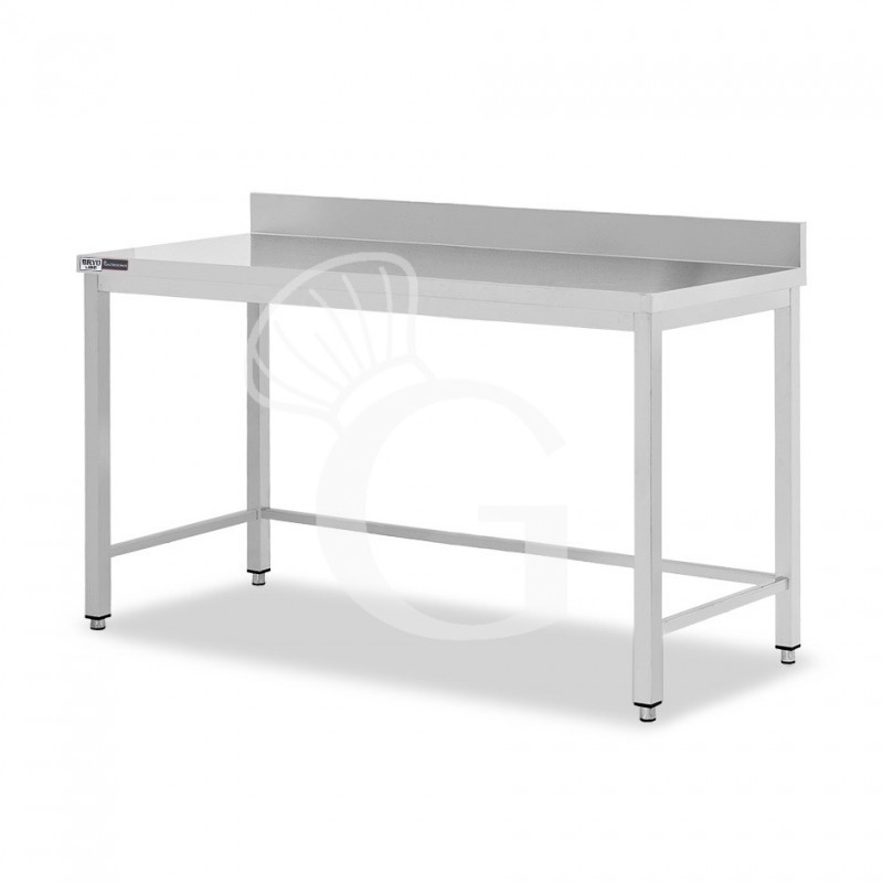 Edelstahltisch mit Aufkantung, B 2000 mm X T 700 mm X H 965 mm