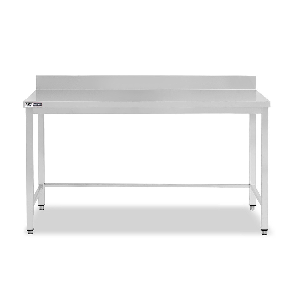 Edelstahltisch mit Aufkantung, B 2000 mm X T 700 mm X H 965 mm