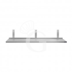 Wandbord aus Edelstahl, B 1500 mm x T 300 mm x H 350 mm