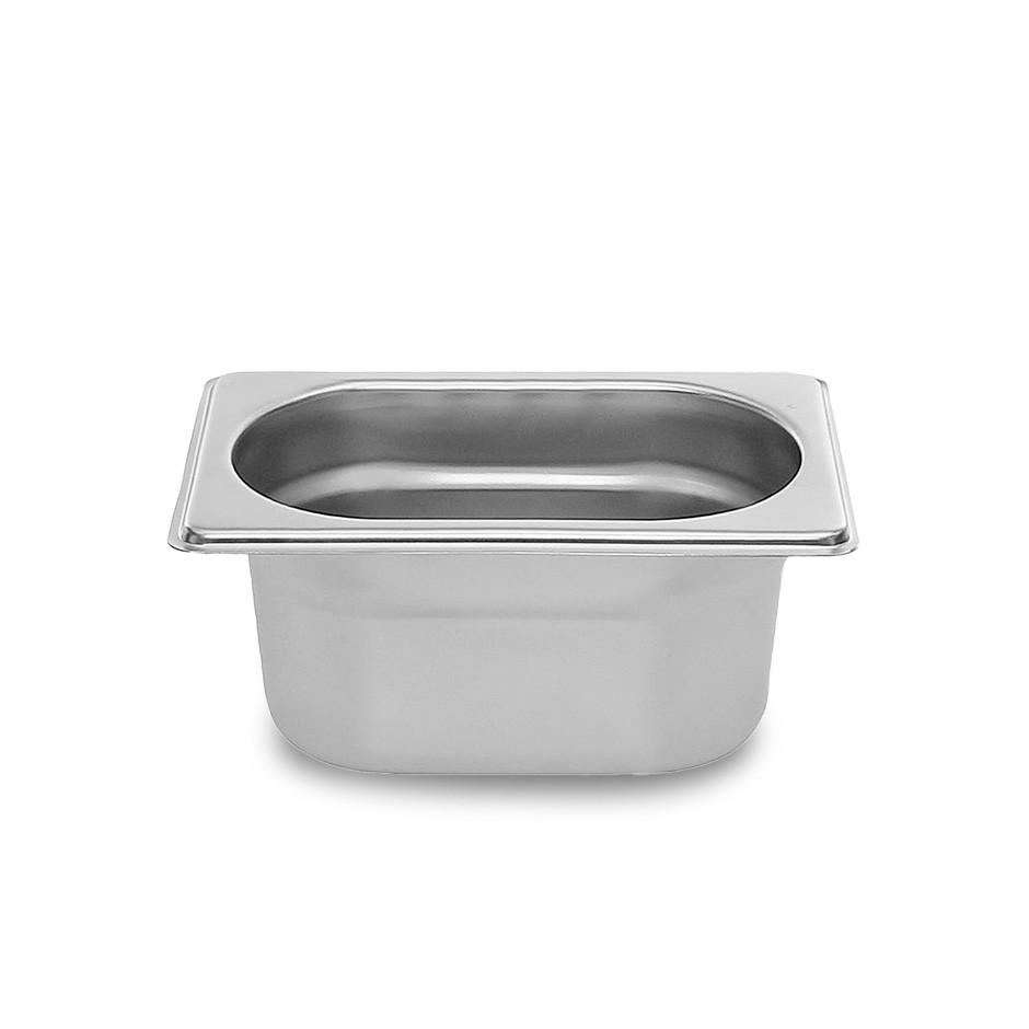 GN Behälter 1/9, Edelstahl, B 176 mm x T 108 mm x H 65 mm