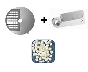 Würfelgitter mit Schneidemesser für Mozzarella-Schneider, 16 x 16 x 5 mm