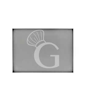 Pizzablech, mit Aluminiumbeschichtung, rechteckig, B 360 mm x T 500 mm x H 20 mm