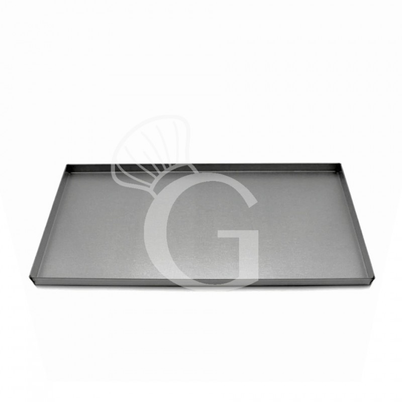 Backblech/Pizzablech, aluminisiert, rechteckig, B 600 mm x T 400 mm x H 20 mm