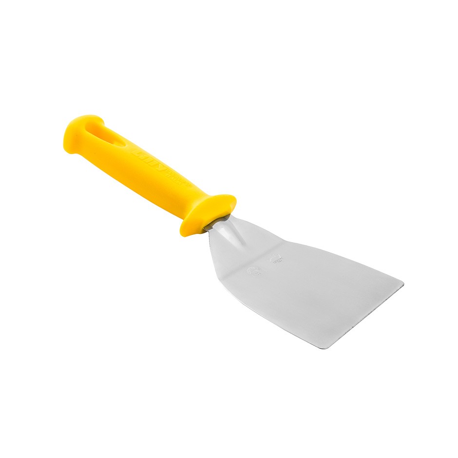 Pizzateigspachtel mit Knick, Edelstahl, 100 mm