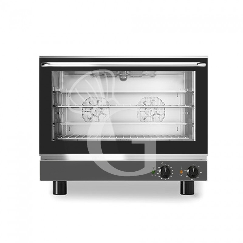 Elektro Heißluftofen, für die Bäckerei, Luftbefeuchter, mechanische Steuerung, dreiphasig, 4 Backbleche (600x400 mm)