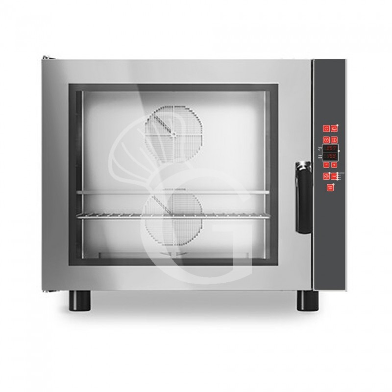 Elektro Heißluftofen, für die Bäckerei , Luftbefeuchter, dreiphasig, digitale Steuerung, 6 Backbleche (600x400 mm)