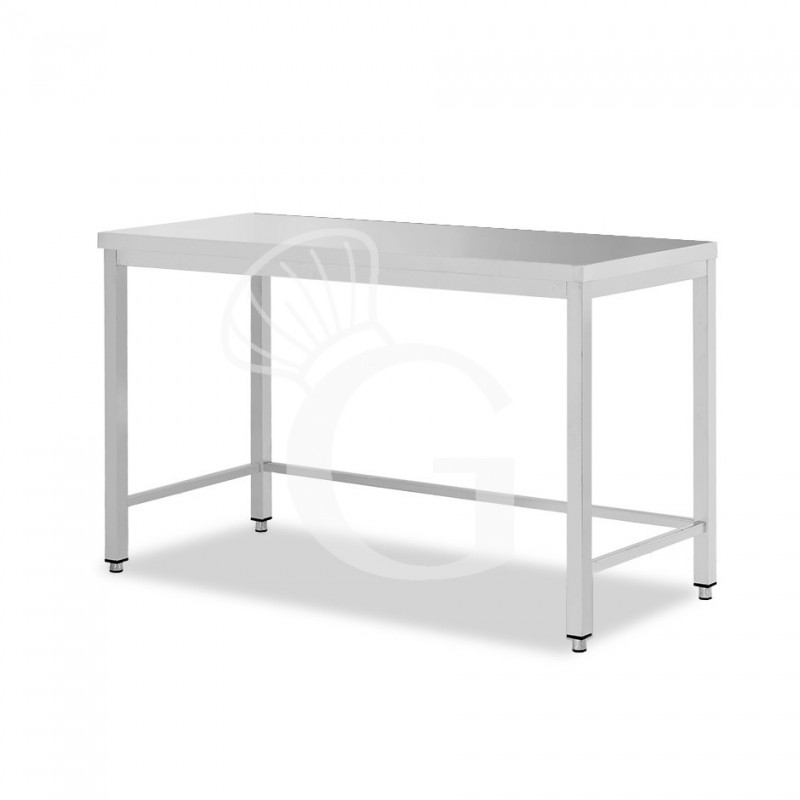 Tavolo semplice in acciaio inox con misure L 1500 mm x P 600 mm x H 850 mm
