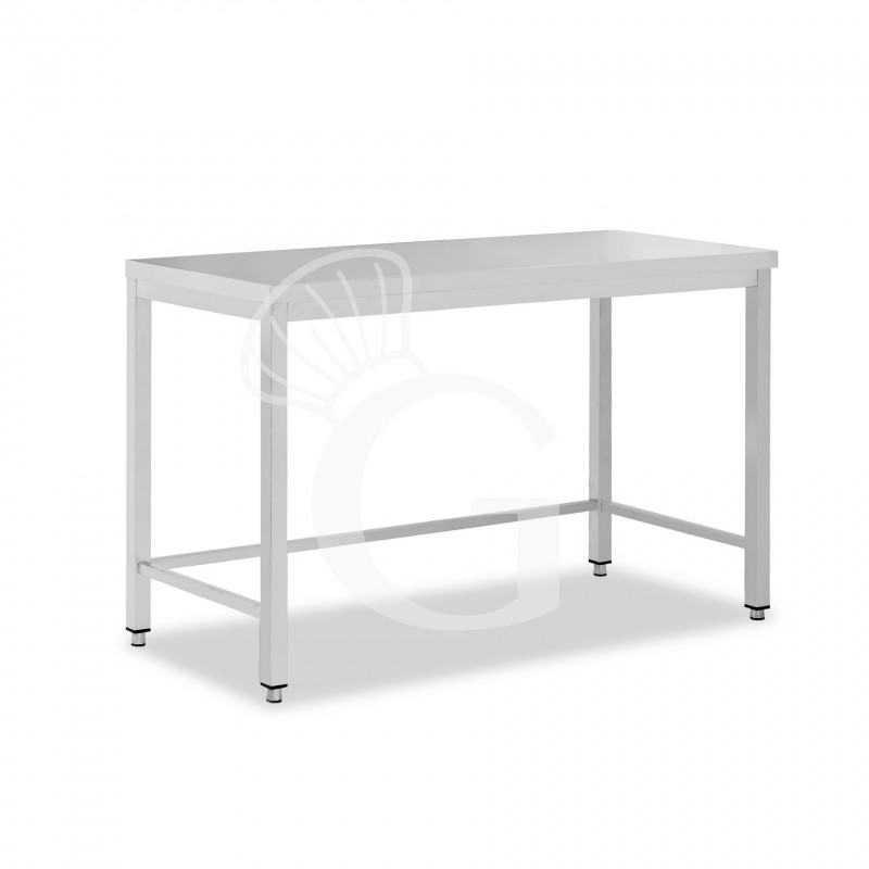 Tavolo semplice in acciaio inox con misure L 1500 mm x P 600 mm x H 850 mm