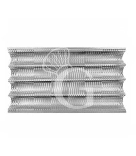 Baguetteblech aus Aluminium, 4 Quermulden, B 530 mm x T 320 mm