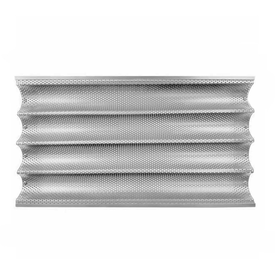 Baguetteblech aus Aluminium, 4 Quermulden, B 530 mm x T 320 mm