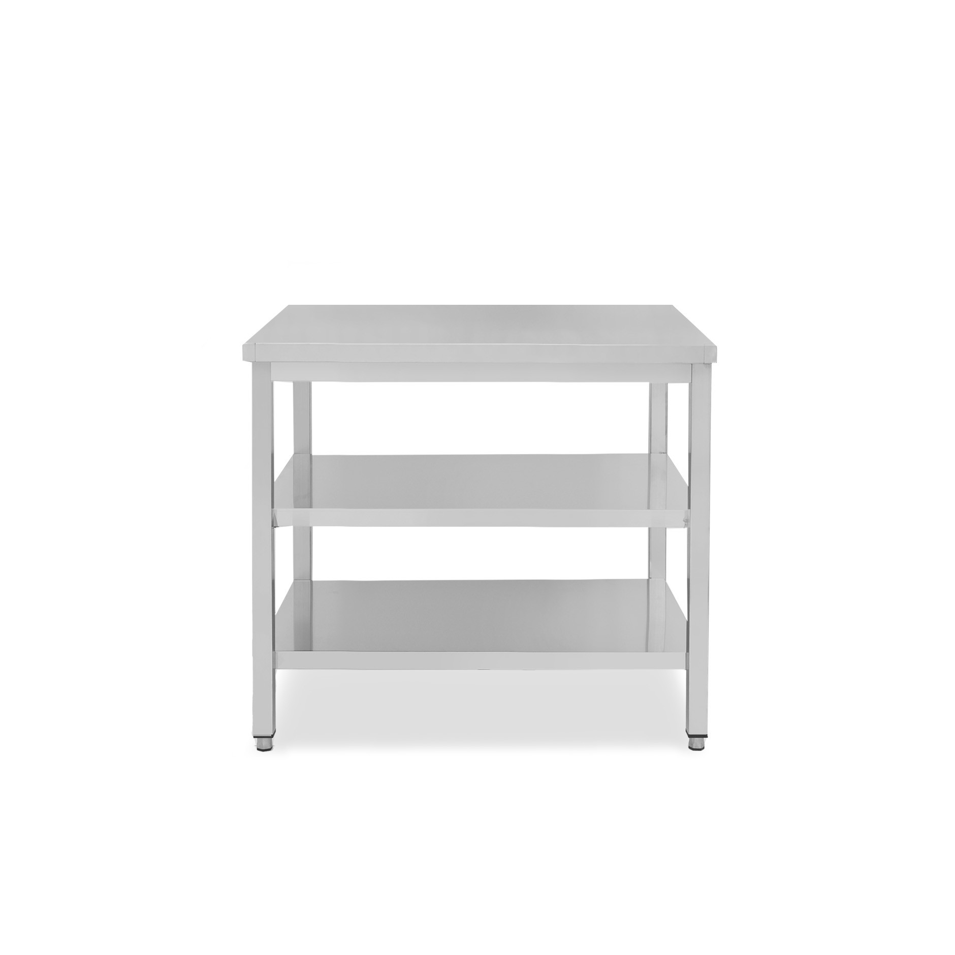 Edelstahltisch 2 Regalböden B 900 mm x T 600 mm x H 850 mm