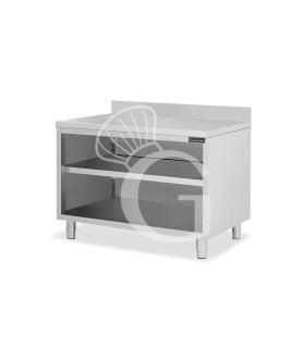 Offener Edelstahltisch 2 Regalböden Aufsatz B 1200 mm x T 600 mm x H 950 mm