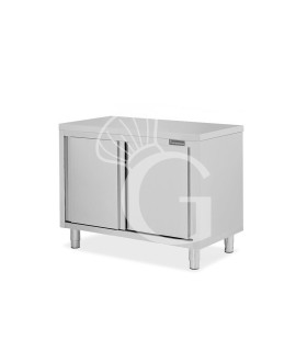 Schranktisch / Arbeitsschrank, 2 Schiebetüren, B 1000 mm x T 600 mm x H 850 mm