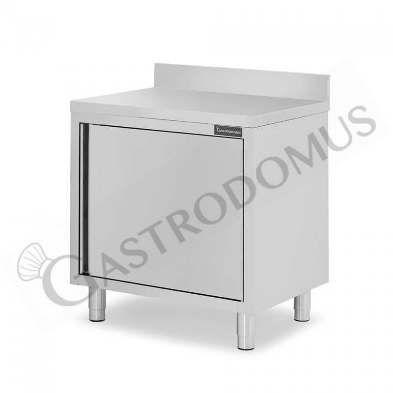 Schranktisch aus Edelstahl 1 Flügeltür Aufsatz B 800 mm x T 800 mm x H 950 mm