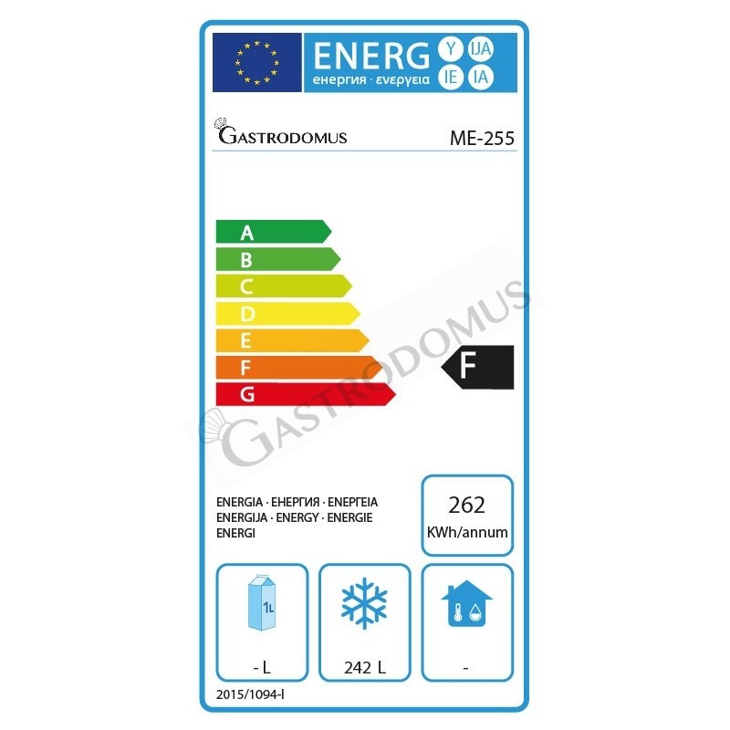 Gefriertruhe (247 L), Temperatur -18°C, Energieklasse F