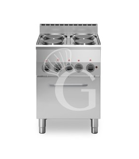 Cucina elettrica a 4 piastre potenziata - forno elettrico a convezione GN 2/3