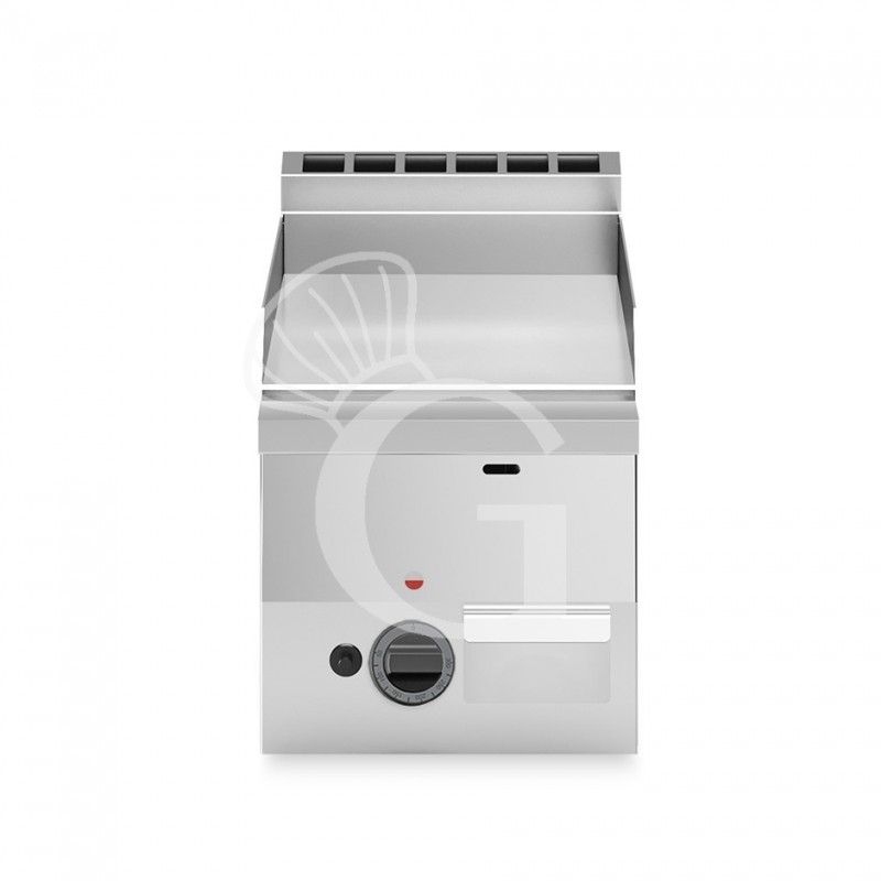 Gas Bratplatte - Glatt, verchromt (B 300 x T 600 x 280 mm), 1 Kochzonen, Tischgerät, 5200 W