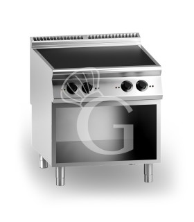 Professioneller Induktionsherd mit 4 Kochzonen und offenen Unterbau, Tiefe 900 mm
