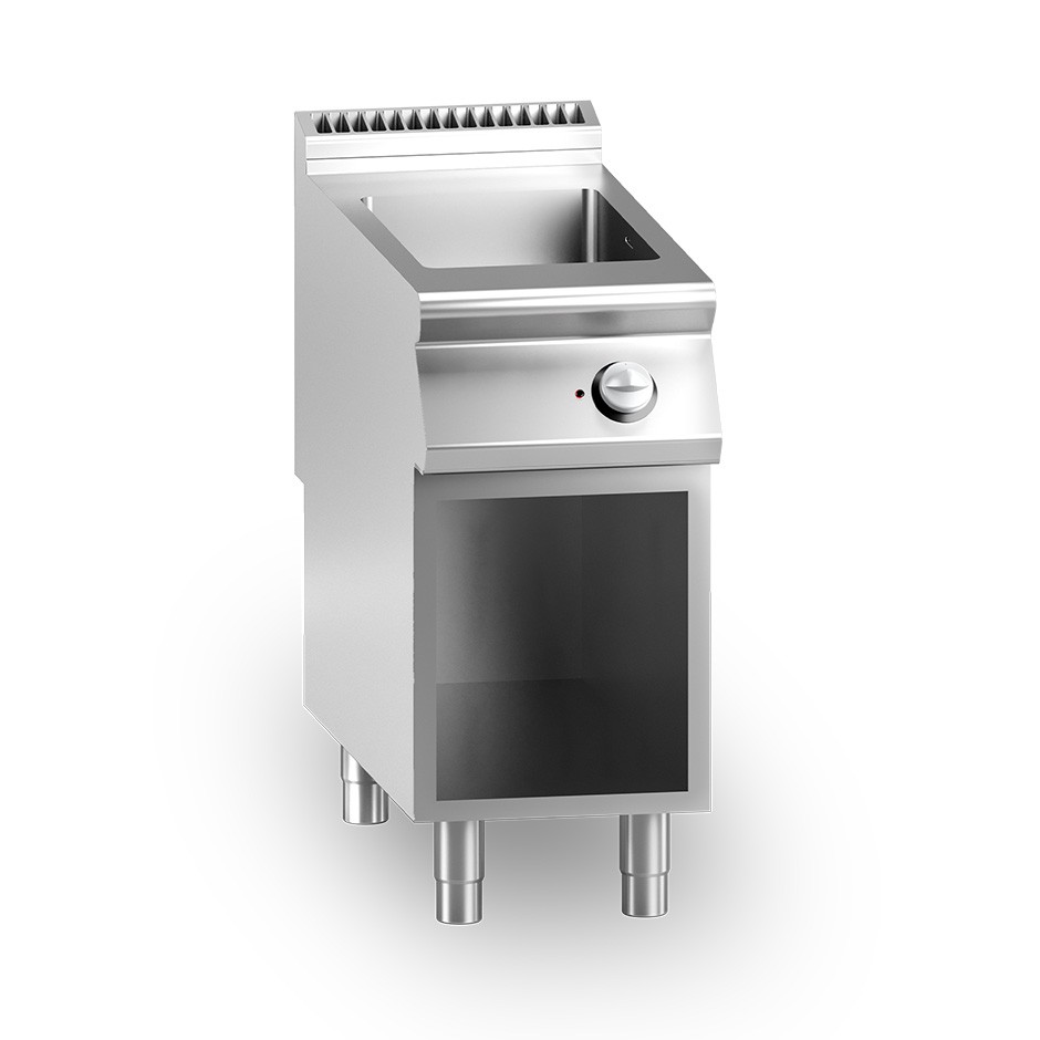 Elektro Bain-Marie (400 x 900 x 870 mm), offener Unterbau, für GN-Behälter (H 150 mm)