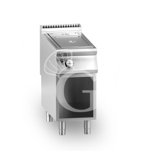 Gas Bain-Marie (400 x 900 x 870 mm), offener Unterbau, für GN-Behälter (H 150 mm)