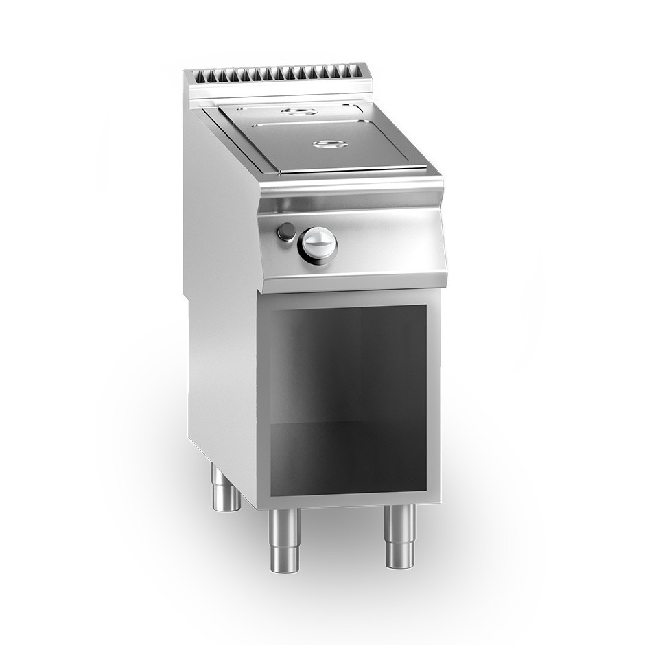 Gas Bain-Marie (400 x 900 x 870 mm), offener Unterbau, für GN-Behälter (H 150 mm)
