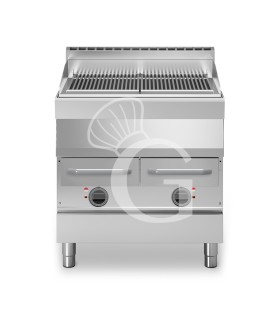 Elektrischer Wassergrill, geschlossener Unterbau, 2 Kochzonen, T 700 mm