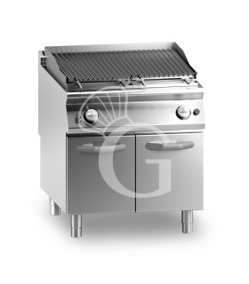Gas Lavastein-Grill, Schrank, 2 Kochzonen, Tiefe 900 mm