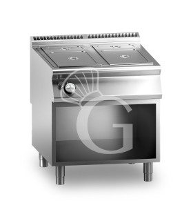 Gas Bain-Marie (800 x 900 x 870 mm), offener Unterbau, für GN-Behälter (H 150 mm)