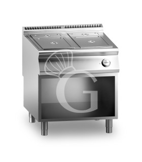 Elektro Bain-Marie (800 x 900 x 870 mm), offener Unterbau, für GN-Behälter (H 150 mm)