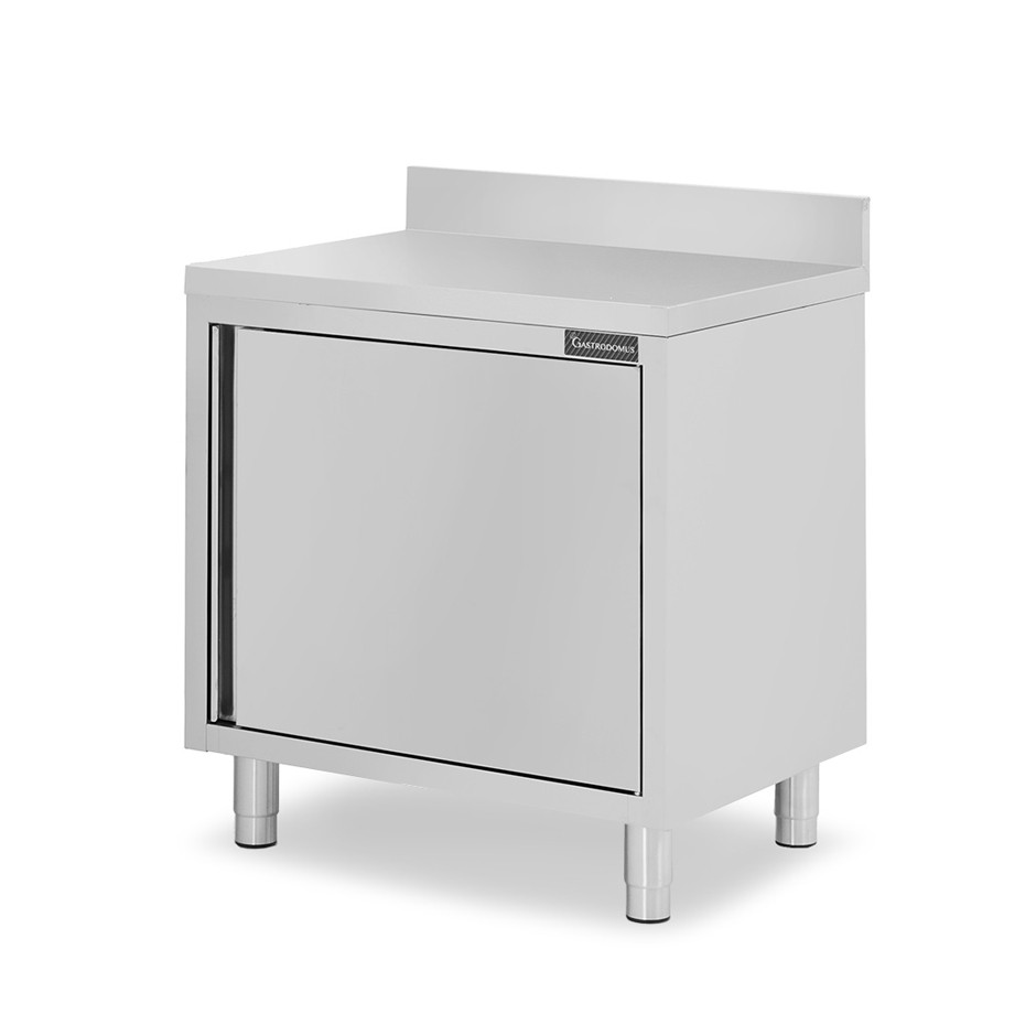 Schranktisch Edelstahl 1 Flügeltür Aufsatz B 600 mm x T 600 mm x H 950 mm