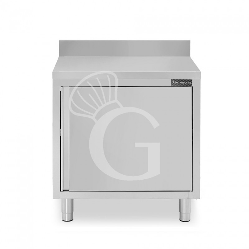 Schranktisch Edelstahl 1 Flügeltür Aufsatz B 600 mm x T 600 mm x H 950 mm