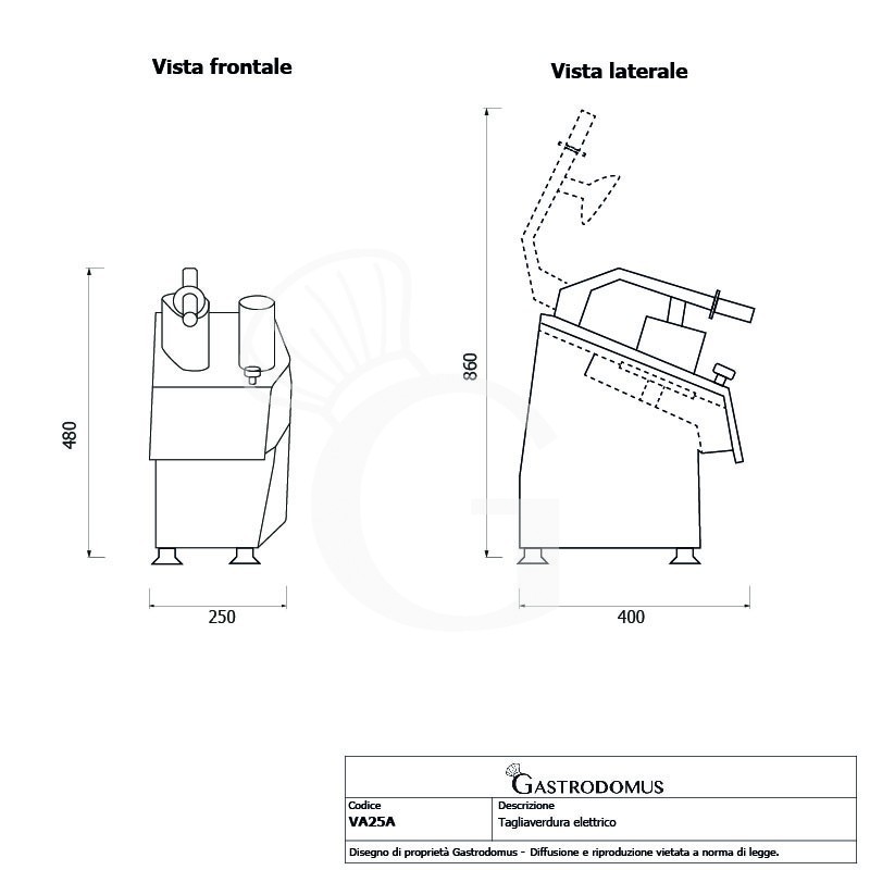 copy of tagliaverdura elettrico monofase con kit 5 dischi potenza 370 w velocita 310 rpm