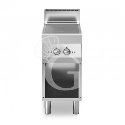 Professioneller Induktionsherd mit 2 Kochzonen und offenen Unterbau, Tiefe 700 mm