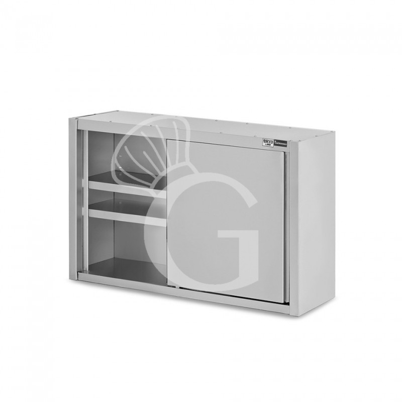 copy of Pensile in acciaio inox con porte scorrevoli, 1 ripiano, L 1000 x P 400 x H 650 mm