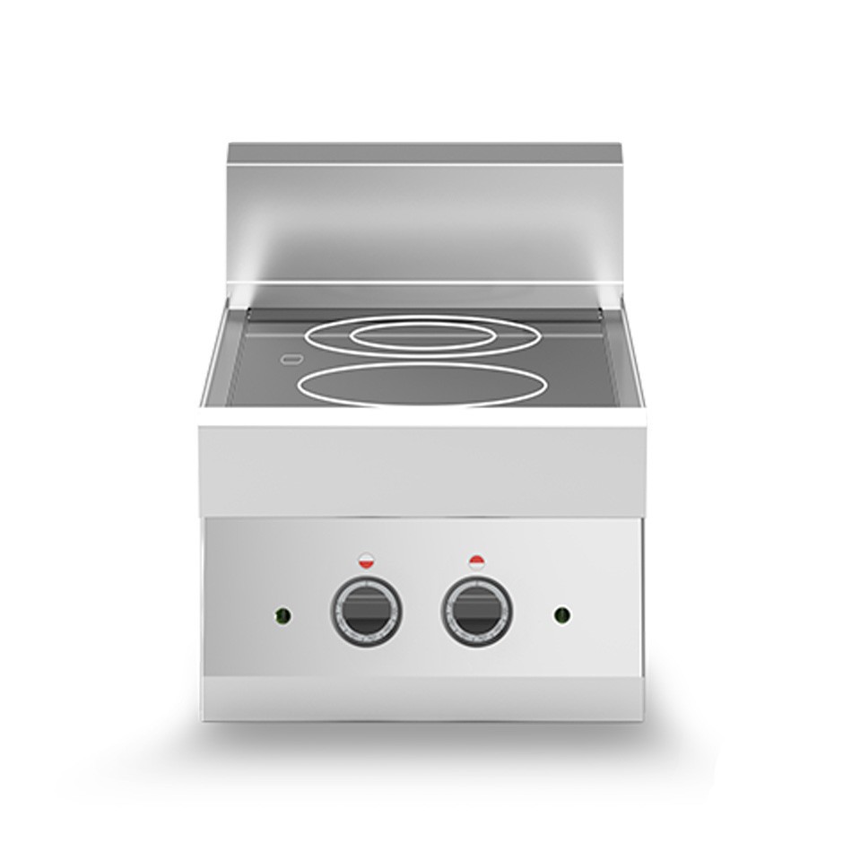 Elektro-Glaskeramikkochfeld, Tischgerät, 2 Kochzonen, Tiefe 650 mm