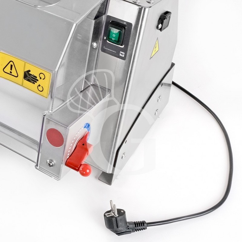 copy of Stendipizza in inox con rulli paralleli in PEHD per pizza diam. 26/40 cm e pedale elettrico