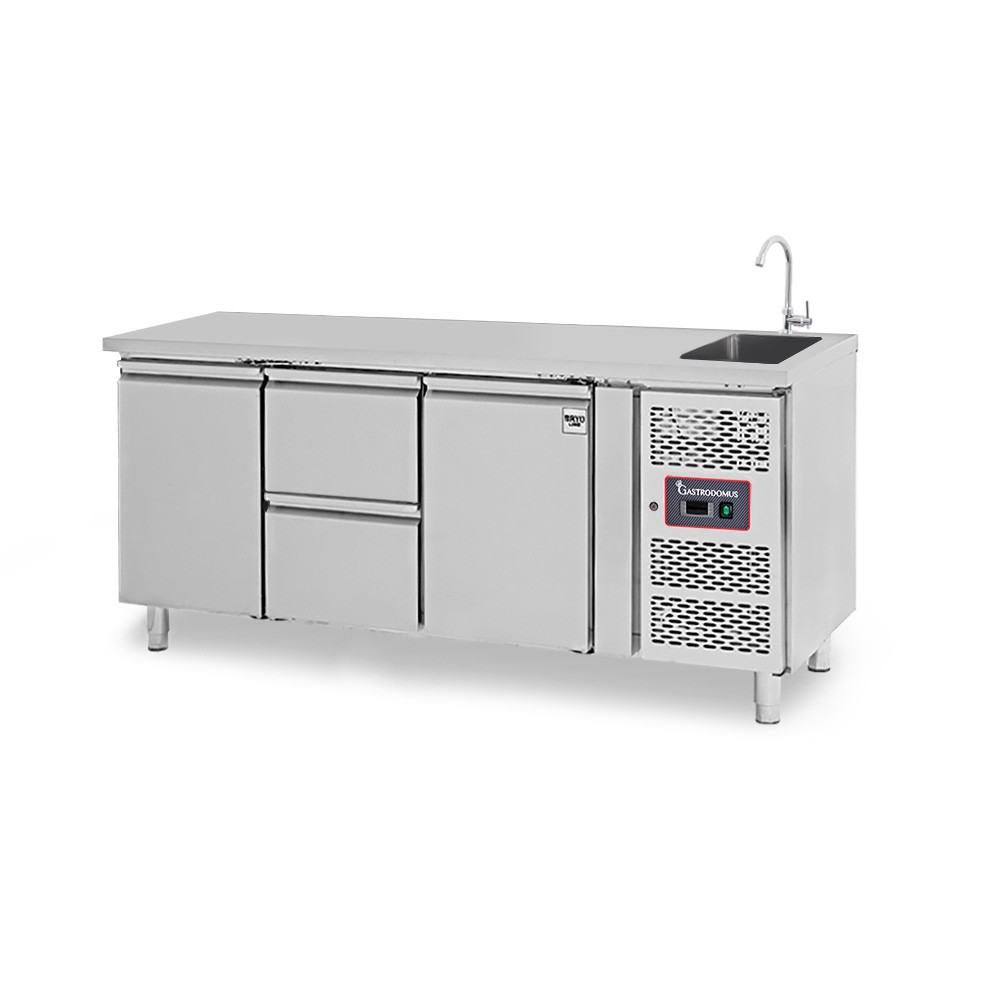 copy of Tavolo refrigerato - 2 porte - Prof. 700 - temperatura -2°C/+8°C