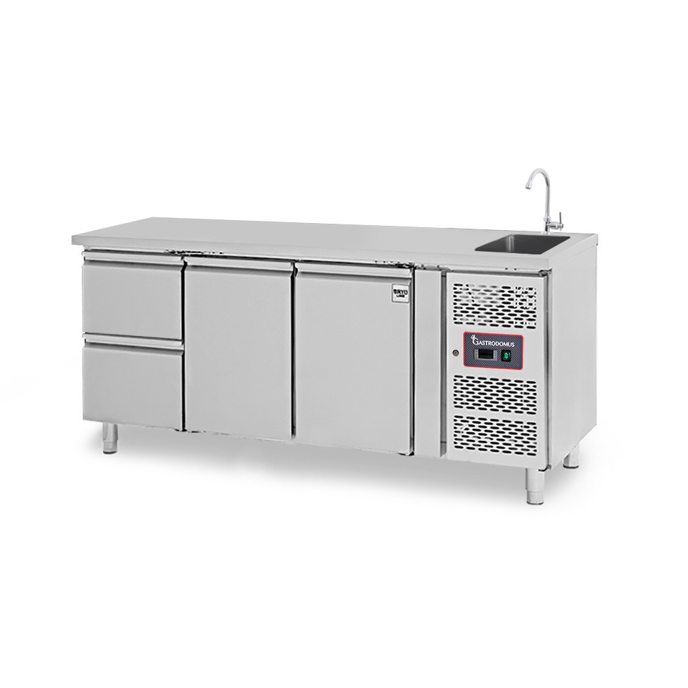 copy of Tavolo refrigerato - 2 porte - Prof. 700 - temperatura -2°C/+8°C