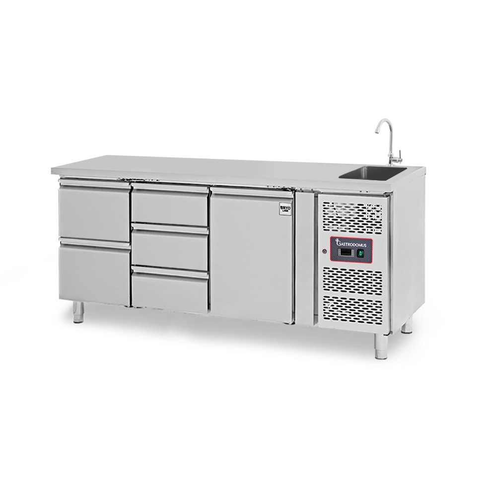 copy of Tavolo refrigerato - 2 porte - Prof. 700 - temperatura -2°C/+8°C