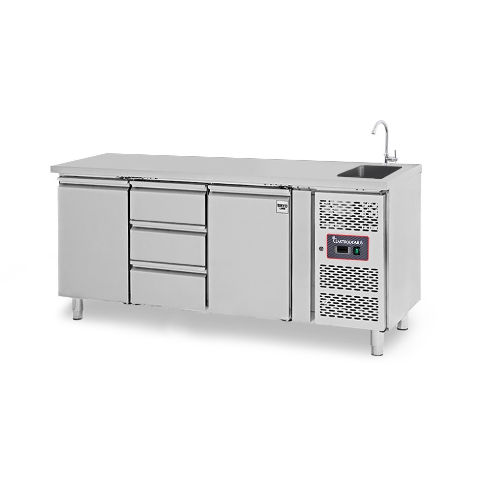 copy of Tavolo refrigerato - 2 porte - Prof. 700 - temperatura -2°C/+8°C