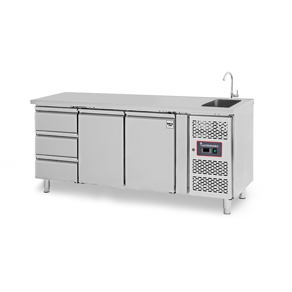 copy of Tavolo refrigerato - 2 porte - Prof. 700 - temperatura -2°C/+8°C
