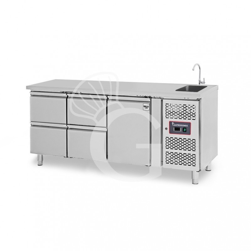 copy of Tavolo refrigerato - 2 porte - Prof. 700 - temperatura -2°C/+8°C
