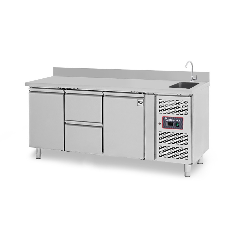 copy of Tavolo refrigerato - 2 porte - Prof. 700 - temperatura -2°C/+8°C