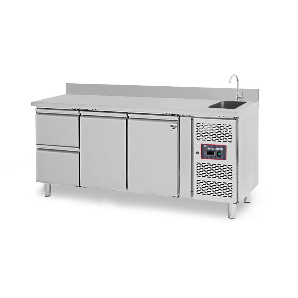 copy of Tavolo refrigerato - 2 porte - Prof. 700 - temperatura -2°C/+8°C
