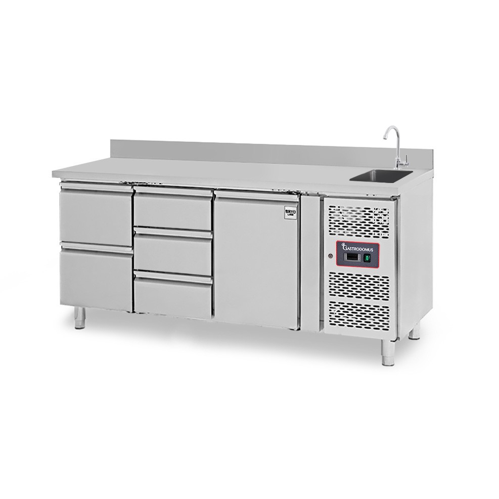 copy of Tavolo refrigerato - 2 porte - Prof. 700 - temperatura -2°C/+8°C