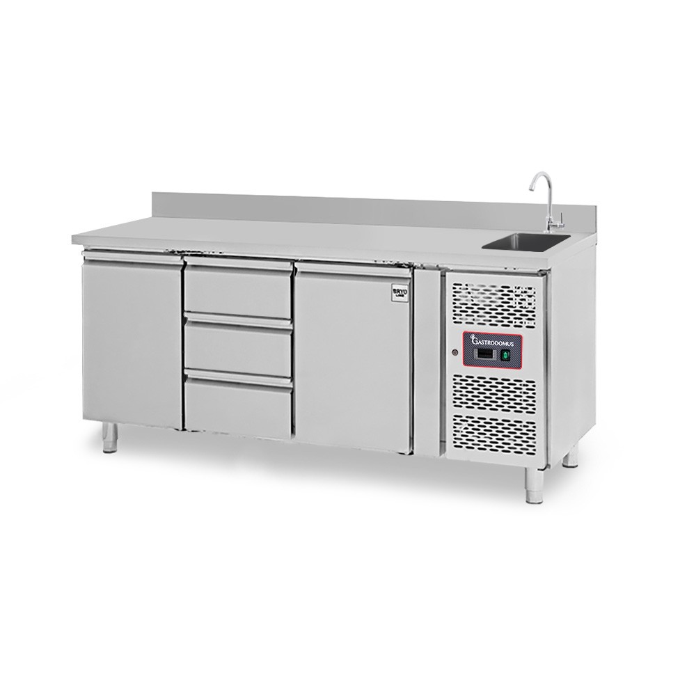 copy of Tavolo refrigerato - 2 porte - Prof. 700 - temperatura -2°C/+8°C